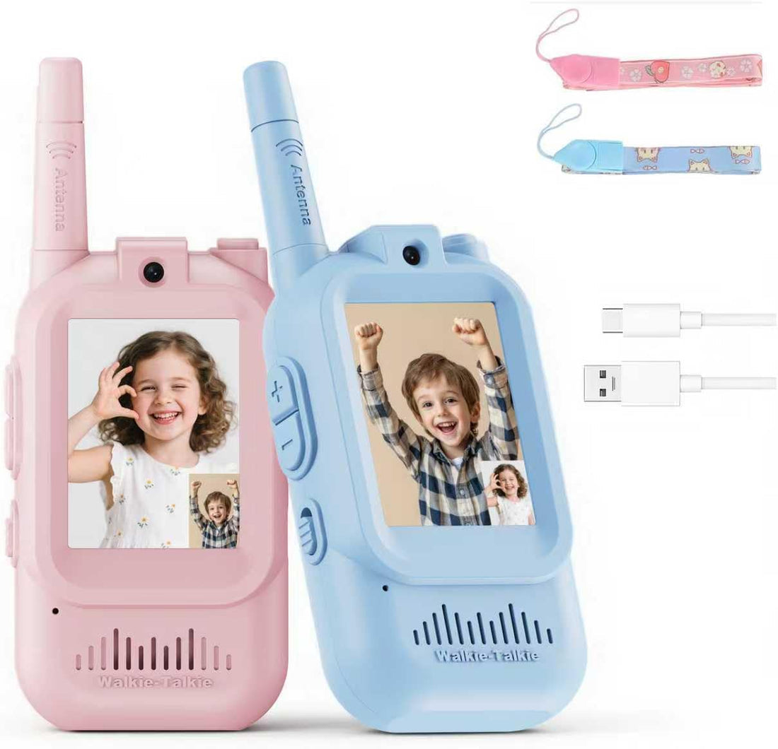 2Pcs Rechargeable Kids Video Walkie Talkie