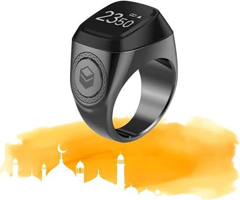 Digital Tasbih Zikar Ring Muslim Prayer Timer Reminder , Smart Ring