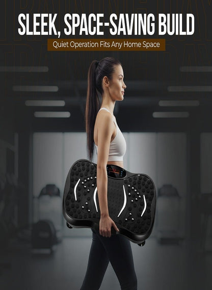 Vibration Plate Exercise Machine with 2 Resistance Bands, Whole Body Vibration Platform
